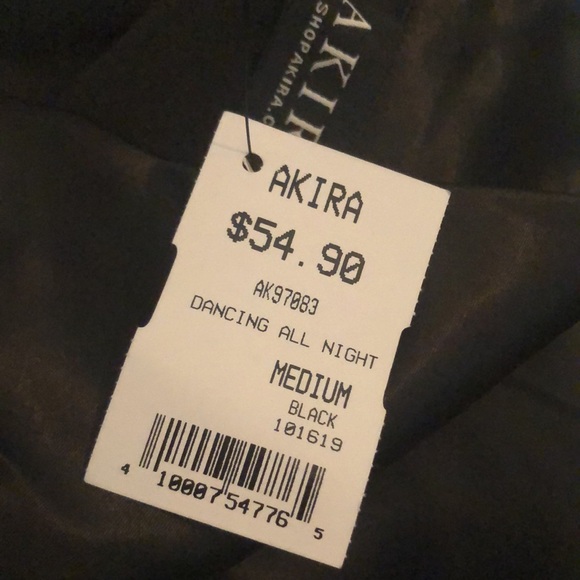 Akira Black Satin High Slit Skirt 🖤 - Picture 4 of 8